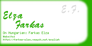 elza farkas business card